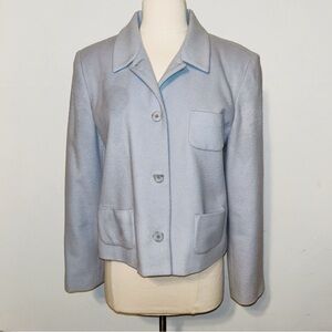 Harve Benard Cashmere-Wool Blend Vintage Light Blue Jacket